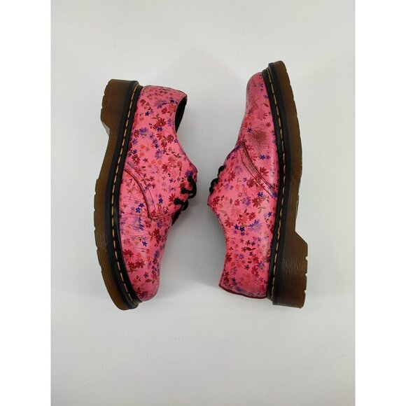 Dr Martens Women's Pascal Hole Floral Flower Pink Ankle Loafers 7US - Picture 6 of 11